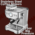 Hyxion commercial coffee machine Hot Water System and grinder smart Electric Espresso maker with Milk frother